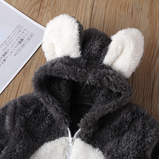 Pijama Enterizo de Forro Polar con Diseño de Animales Adorables