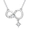 Collar Colgante Infinito Plata 925 con Diamantes