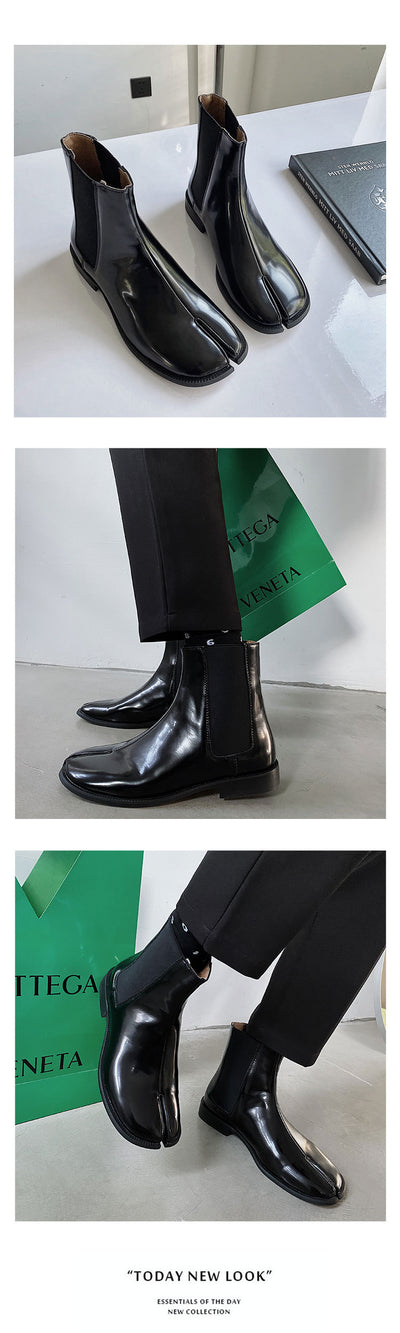 Zapatos de Cuero Charol con Punta Dividida para Hombre y Mujer - Image 7