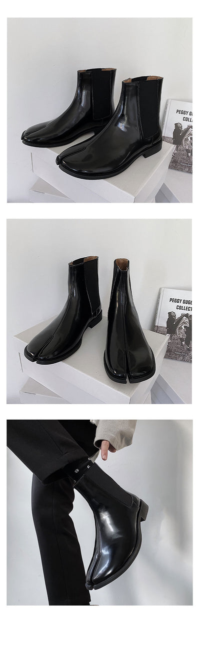 Zapatos de Cuero Charol con Punta Dividida para Hombre y Mujer - Image 11