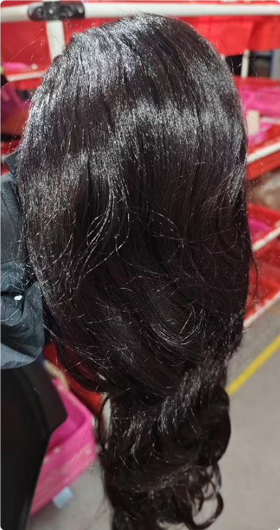 Peluca Frontal de Encaje Rojo Ondas Grandes Cabello Largo - Image 12