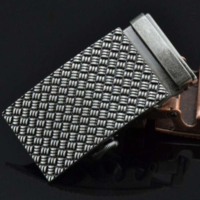 Cinturón de Cuero para Hombre con Hebilla Automática de Aleación - Image 3