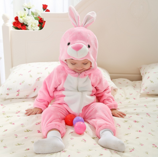 Pijamas de gateo con diseño de animales para bebés primavera-otoño - Image 4