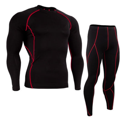 Conjunto Deportivo Ajustado de Manga Larga Secado Rápido para Hombre - Image 3