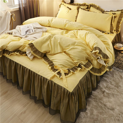 Juego de Cama Algodón Puro 4 Piezas con Encaje Elegante - Image 17