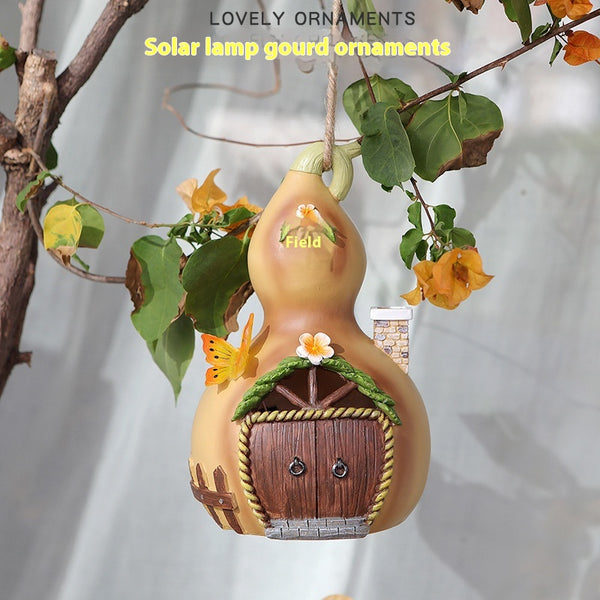 Lámpara Solar Colgante Decorativa para Árbol - Diseño Calabaza Exterior