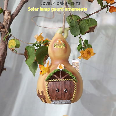 Lámpara Solar Colgante Decorativa para Árbol - Diseño Calabaza Exterior