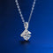 Collar de Plata S925 con Baño de Oro Blanco y Piedras de Moissanita