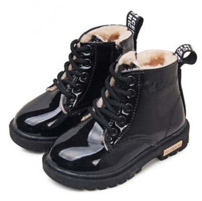 Botas de Invierno para Niños Impermeables de Cuero PU - Botas Martin para Nieve - Image 5