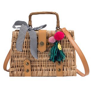 Bolso Tejido a Mano en Bambú Natural