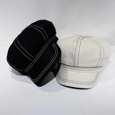 Gorra Octagonal Retro Británico para Mujer - Primavera Verano