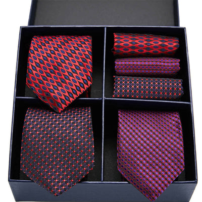 Conjunto Ejecutivo: Corbata a Rayas y Pañuelo de Bolsillo - Image 24