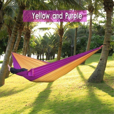 Hamaca de Camping Portátil - Hamaca Doble de Paracaídas para Aventuras al Aire Libre - Image 37