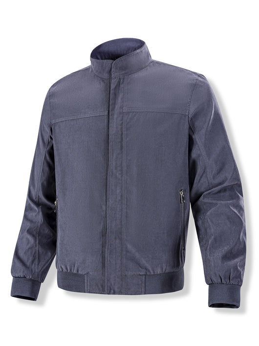 Chaqueta Coreana Hombre Cuello Alto Cierre de Cremallera Color Sólido - Image 18