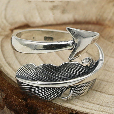 Anillo de Plata Tailandesa Takahashi con Diseño de Pluma - Joya de Moda - Image 9