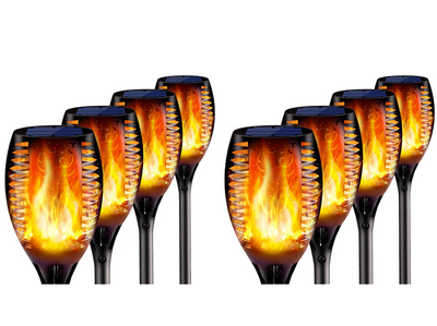 Antorcha Solar LED con Efecto Llama Parpadeante IP65 para Jardín - Image 4