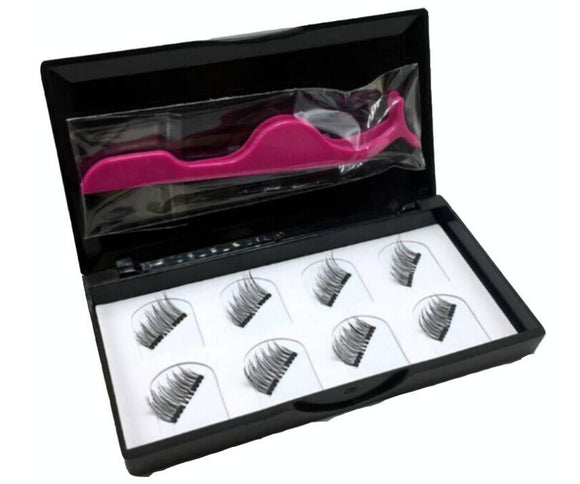 Pestañas Magnéticas Dobles 3D - Pack de 4 Pares sin Pegamento