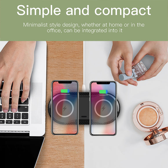 Cargador Inalámbrico Dual para Smartphones