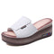 Sandalias de Plataforma en Cuero para Mujer