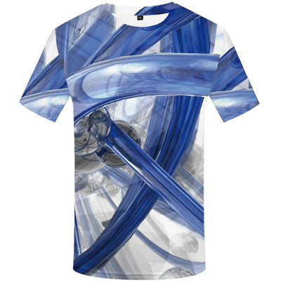 Playera Hombre Cuello Redondo con Patrón Geométrico 3D - Image 12