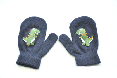 Guantes Tejidos con Patrón de Dinosaurios - Image 11