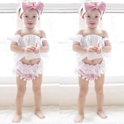 Set de 3 Tops con Shorts Flecos y Diademas - Image 5