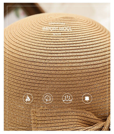 Sombrero de Paja Plegable para Mujer - Versátil y Elegante - Image 8