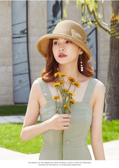 Sombrero de Paja Plegable para Mujer - Versátil y Elegante - Image 13