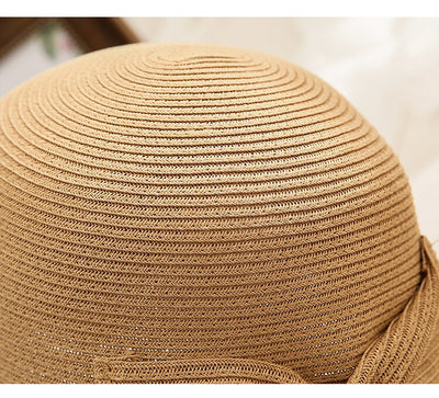 Sombrero de Paja Plegable para Mujer - Versátil y Elegante - Image 14