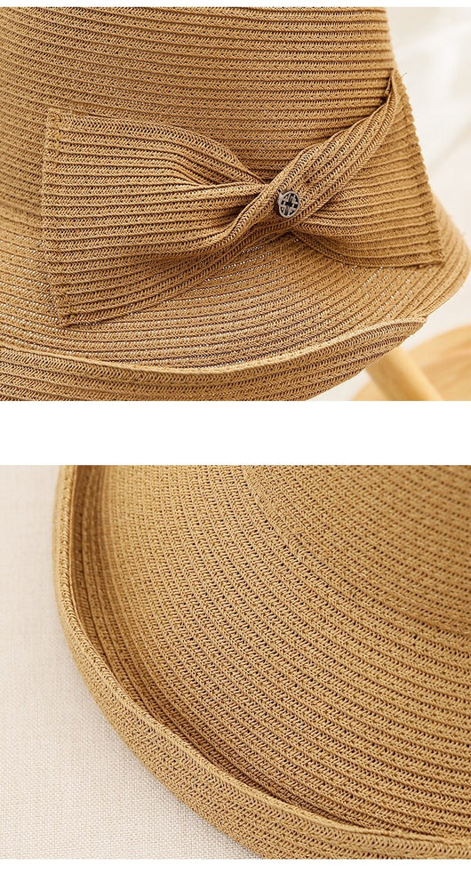 Sombrero de Paja Plegable para Mujer - Versátil y Elegante - Image 15
