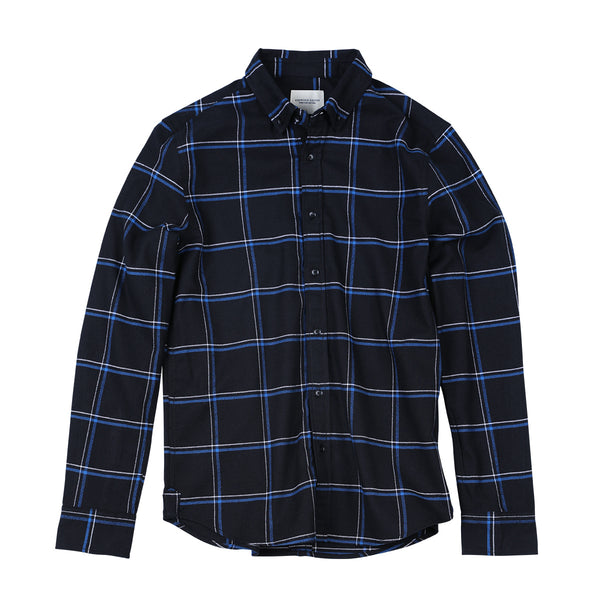 Camisa de Cuadros Casual con Textura Peinada