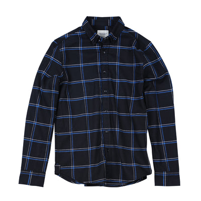 Camisa de Cuadros Casual con Textura Peinada