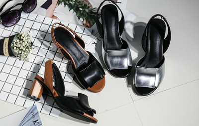 Sandalias de Tacón Bajo Punta Pez para Mujer - Image 10