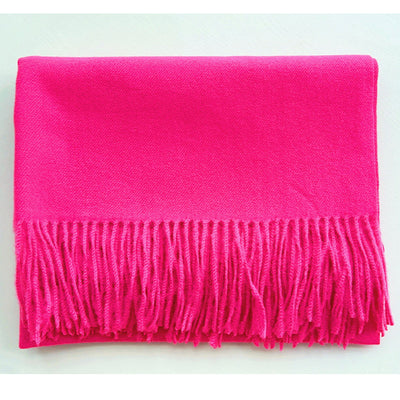 Bufanda de Cachemira Artificial con Borlas - Abrigo Cálido para Otoño e Invierno - Image 50