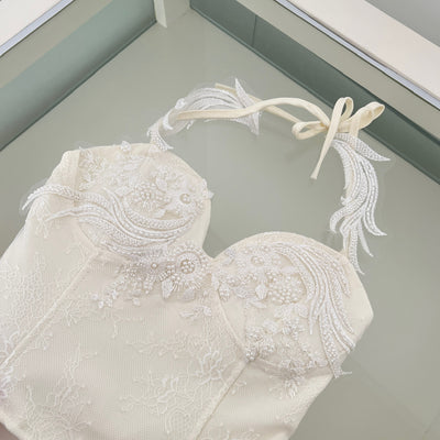Conjunto de Dos Piezas con Encaje, Malla y Lentejuelas Bordadas para Mujer - Image 13