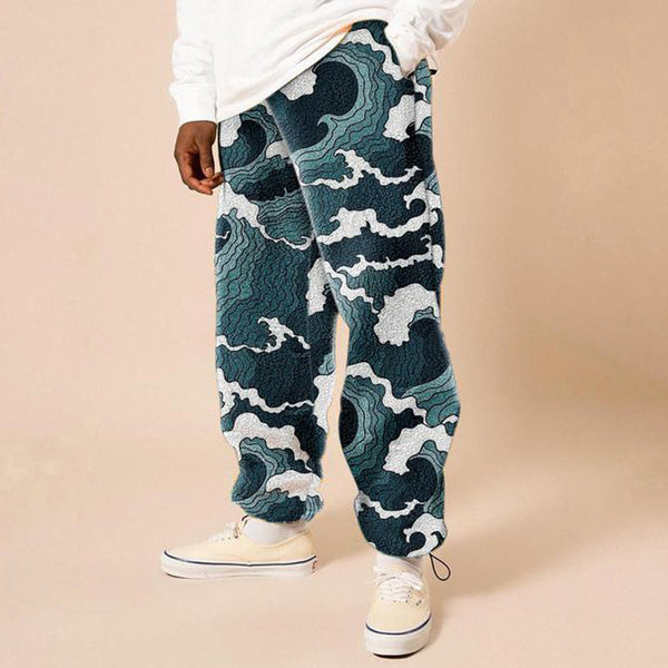 Pantalones Sueltos Estampados Cintura Media para Hombre - Colección Otoño