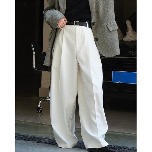 Pantalón de Traje Mujer con Pliegues 3D y Corte Holgado Elegante - Image 28