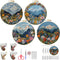 Kit Completo de Bordado Artesanal Estilo Montaña - Material DIY para Arte Textil