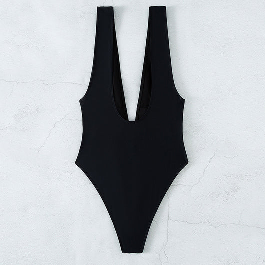 Traje de Baño Enterizo Escote Profundo con Espalda Descubierta - Image 15