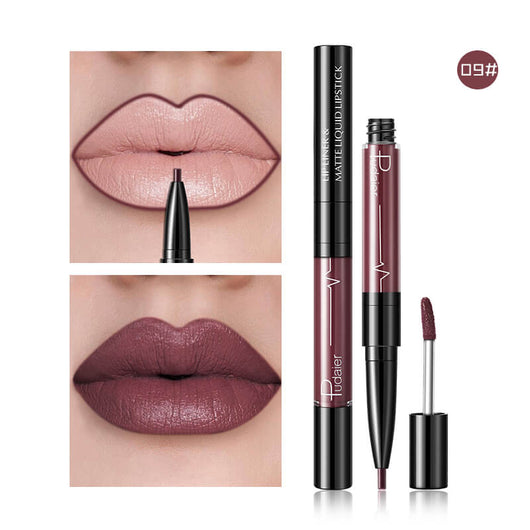 Labial Líquido 2 en 1 Mate y Perfilador - Tinte Rojo Ágata Profesional - Image 18