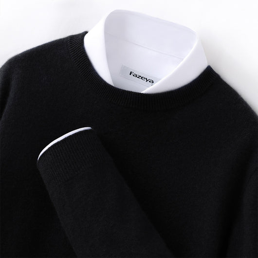 Suéter Grueso Business Casual de Manga Larga para Hombre - Otoño e Invierno - Image 10