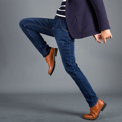 Jeans de Invierno Plus Grueso Forrado en Terciopelo