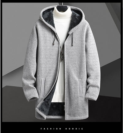 Cardigan Sudadera con Capucha y Forro Polar para Hombre - Abrigo Medio - Image 10