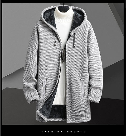 Cardigan Sudadera con Capucha y Forro Polar para Hombre - Abrigo Medio - Image 10