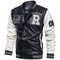 Chaqueta de Cuero PU Acolchada para Motociclista - Estilo Béisbol Hombre