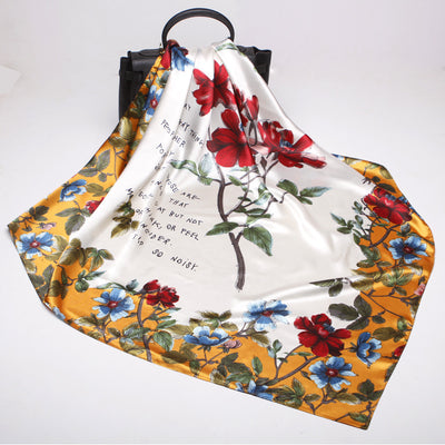 Pañuelo Musulmán Estampado en Seda Sintética con Diseño Floral - Image 8