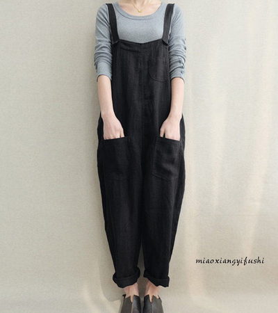 Pantalones Casuales de Algodón y Lino para Mujer - Transpirables y Cómodos - Image 3