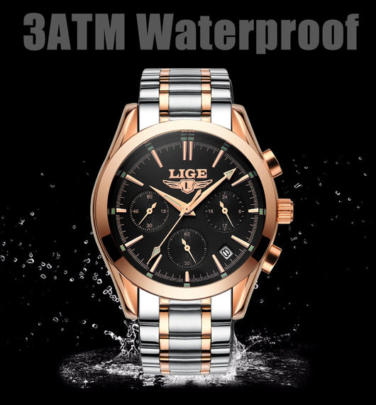 Reloj de Negocios Deportivo Acero Inoxidable Multifuncional con Calendario - Image 14