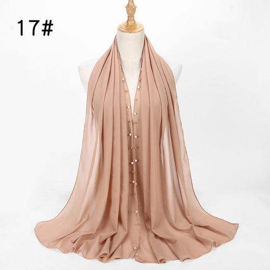 Pañuelo Hijab de Gasa Perla con Brillo - Image 14