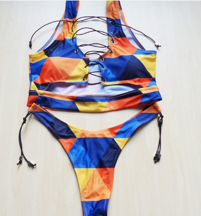 Bikini de Piña con Encaje para Mujeres de Busto Grande - Traje de Baño de Dos Piezas - Image 8